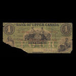 Canada, Bank of Upper Canada (York), 4 dollars <br /> 1 janvier 1861