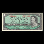 Canada, Banque du Canada, 1 dollar <br /> 1954