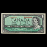 Canada, Banque du Canada, 1 dollar <br /> 1954