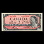 Canada, Banque du Canada, 2 dollars <br /> 1954