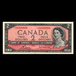 Canada, Banque du Canada, 2 dollars <br /> 1954