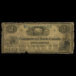 Canada, Commercial Bank of Canada, 2 dollars <br /> 2 janvier 1857