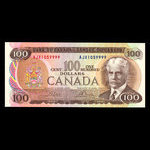 Canada, Banque du Canada, 100 dollars <br /> 1975