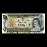 Canada, Banque du Canada, 1 dollar <br /> 1973