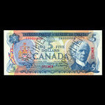 Canada, Banque du Canada, 5 dollars <br /> 1972