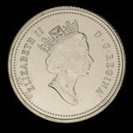 Canada, Élisabeth II, 10 cents <br /> 1990