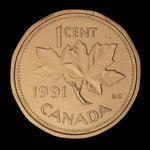 Canada, Élisabeth II, 1 cent <br /> 1991