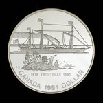 Canada, Élisabeth II, 1 dollar <br /> 1991
