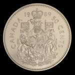 Canada, Élisabeth II, 50 cents <br /> 1989