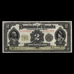 Canada, Dominion du Canada, 2 dollars <br /> 2 janvier 1914