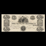 Canada, Banque de Montréal, 10 dollars <br /> 1 juin 1839