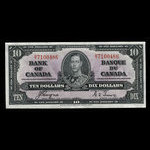 Canada, Banque du Canada, 10 dollars <br /> 2 janvier 1937