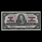 Canada, Banque du Canada, 10 dollars <br /> 2 janvier 1937