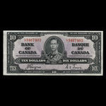 Canada, Banque du Canada, 10 dollars <br /> 2 janvier 1937