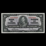 Canada, Banque du Canada, 10 dollars <br /> 2 janvier 1937