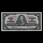 Canada, Banque du Canada, 10 dollars <br /> 2 janvier 1937