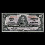 Canada, Banque du Canada, 10 dollars <br /> 2 janvier 1937