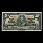 Canada, Banque du Canada, 20 dollars : 2 janvier 1937