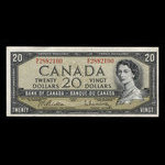 Canada, Banque du Canada, 20 dollars <br /> 1954