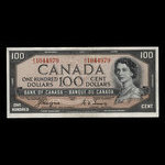 Canada, Banque du Canada, 100 dollars <br /> 1954