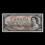 Canada, Banque du Canada, 100 dollars <br /> 1954