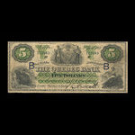 Canada, Banque de Québec, 5 dollars <br /> 3 janvier 1888