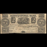 Canada, Agricultural Bank (Toronto), 2 dollars <br /> 5 octobre 1837