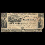 Canada, Commercial Bank of Montreal, 2 dollars <br /> 1 juin 1836