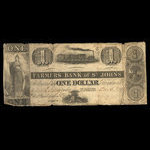 Canada, Farmers Bank of St. Johns, 1 dollar : 5 décembre 1837
