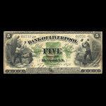 Canada, Bank of Liverpool, 5 dollars <br /> 1 novembre 1871