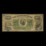Canada, Maritime Bank of the Dominion of Canada, 10 dollars <br /> 3 octobre 1881