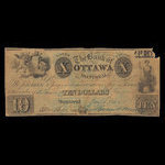 Canada, Banque de Ottawa, 10 dollars <br /> 1 janvier 1844