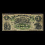 Canada, Royal Canadian Bank, 4 dollars <br /> 1 juillet 1870