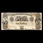 Canada, Bank of Upper Canada (York), 2 dollars <br /> 1857