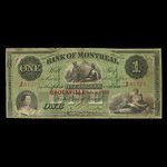 Canada, Banque de Montréal, 1 dollar <br /> 3 janvier 1859