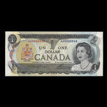 Canada, Banque du Canada, 1 dollar <br /> 1973