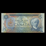 Canada, Banque du Canada, 5 dollars <br /> 1972