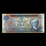 Canada, Banque du Canada, 5 dollars <br /> 1972