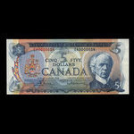 Canada, Banque du Canada, 5 dollars <br /> 1972