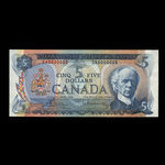 Canada, Banque du Canada, 5 dollars <br /> 1972