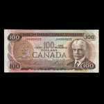 Canada, Banque du Canada, 100 dollars <br /> 1975