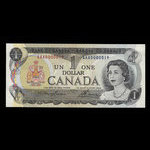 Canada, Banque du Canada, 1 dollar <br /> 1973