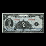 Canada, Banque du Canada, 2 dollars <br /> 1935