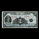 Canada, Banque du Canada, 2 dollars <br /> 1935