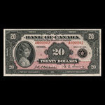 Canada, Banque du Canada, 20 dollars <br /> 1935