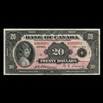 Canada, Banque du Canada, 20 dollars : 1935