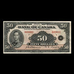 Canada, Banque du Canada, 50 dollars <br /> 1935