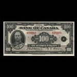 Canada, Banque du Canada, 100 dollars <br /> 1935