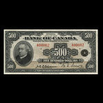 Canada, Banque du Canada, 500 dollars <br /> 1935