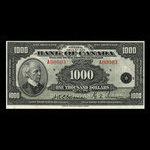 Canada, Banque du Canada, 1,000 dollars <br /> 1935